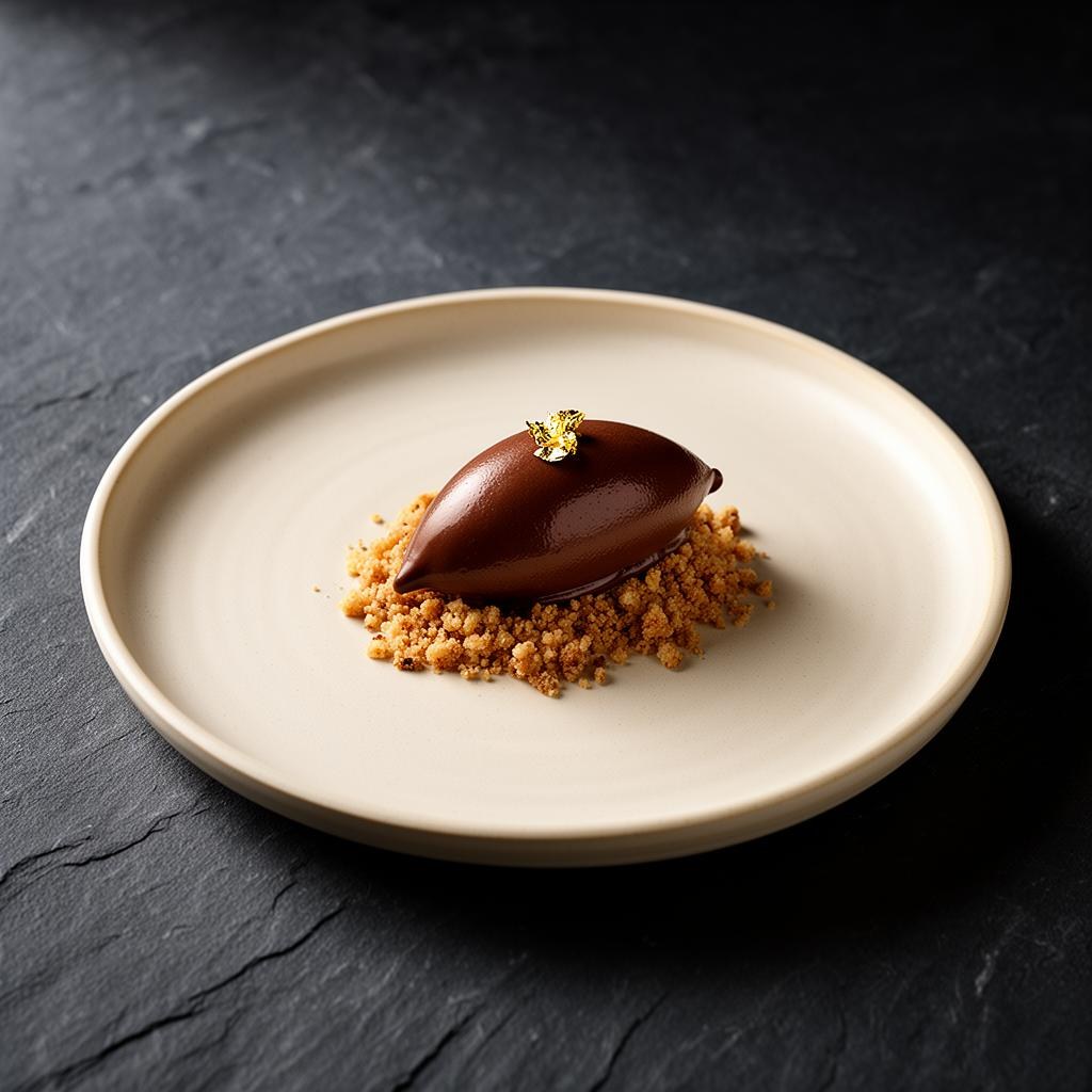 Chocolade ganache met bladgoud