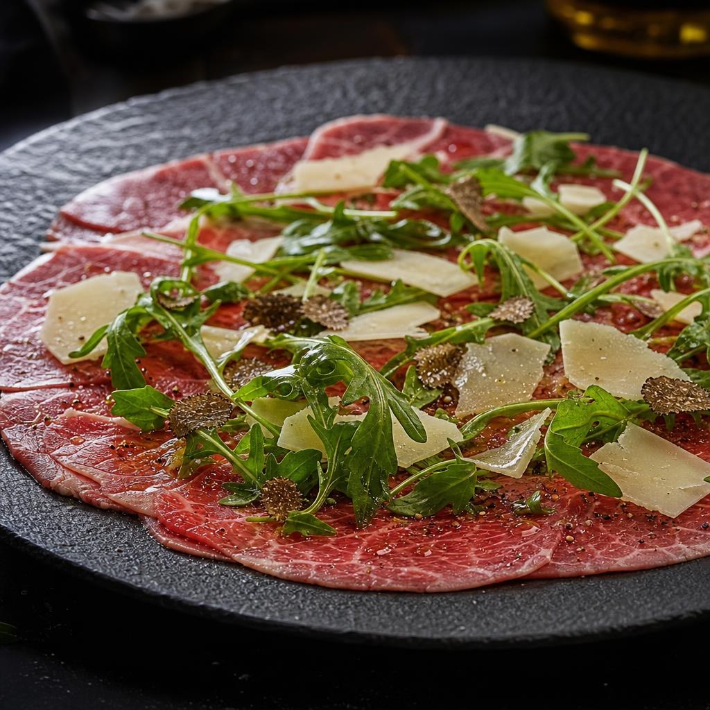 Beef carpaccio met truffelolie